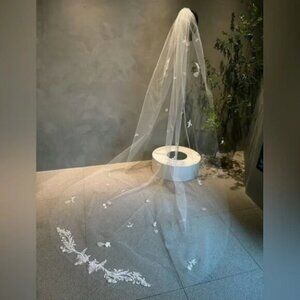 Cathedral Floral Lace Wedding Veil